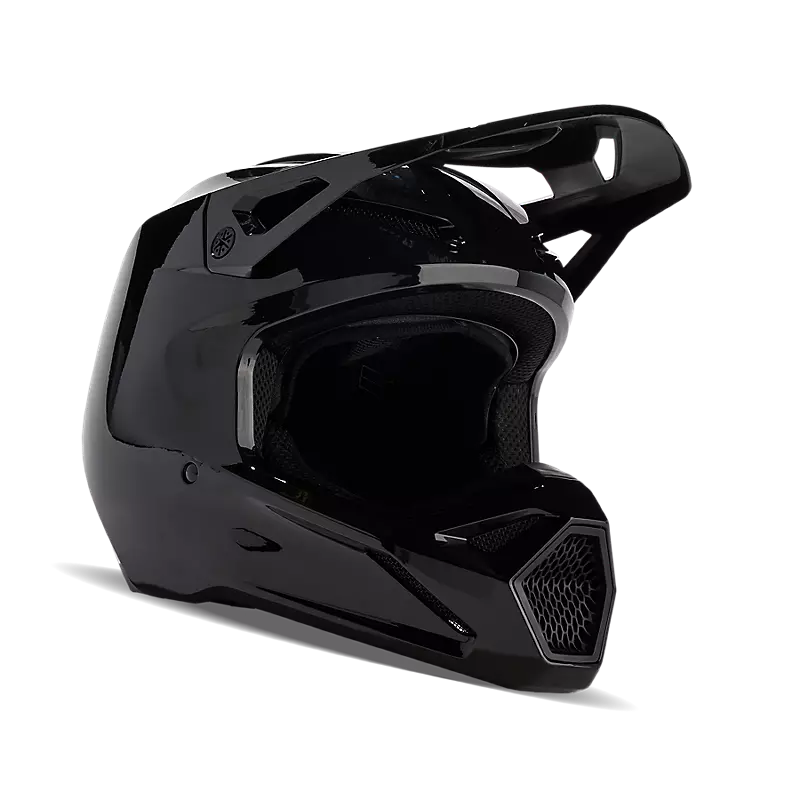 FOX V1 Solid Helm schwarz/glanz