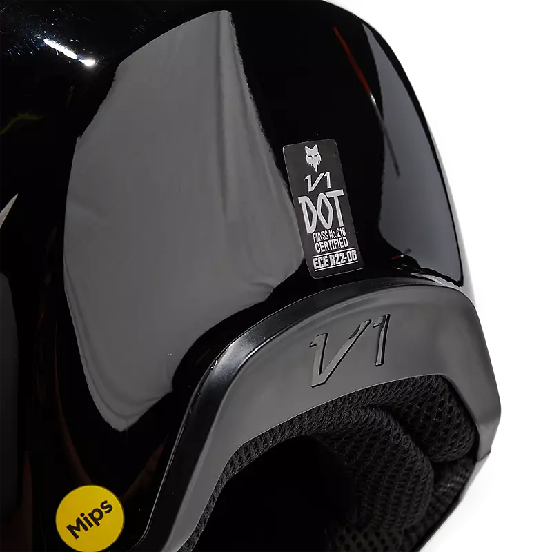 FOX V1 Solid Helm schwarz/glanz